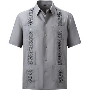 قمصان Guayabera للرجال بأكمام قصيرة، قمصان كوبية سريعة…