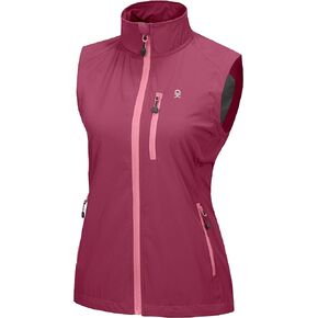 Little Donkey Andy Women's Lightweight Quick Dry Vest Summer Windproof Sleeveless Elastic Jacket for Golfing Cycling Running