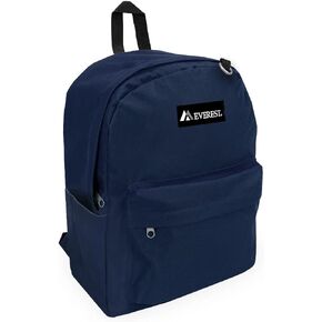 Everest Classic Laptop Backpack W/Side Pocket, Red, One Size