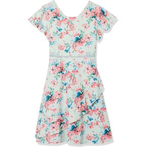 Speechless Girls' Ruffled Flutter Sleeve Dress