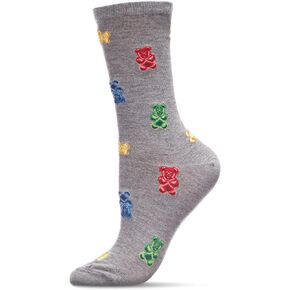 MeMoi Gummy Bears Bamboo Blend Crew Socks