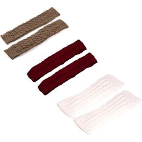 HGRTYXS 3 Pairs Leg Warmers for Women Winter,Knit Women's Leg Warmers,Ballet Leg Warmers for Girls,Ankle Warmers for Women.