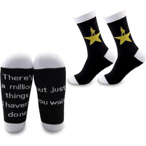 G2TUP Musical Inspired Star Gift Socks There's a Million Things I Haven't Done But Just You Wait