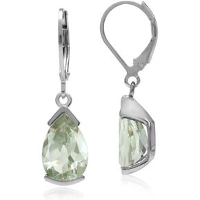 Silvershake White Gold Plated 925 Sterling Silver Drop Dangle Leverback Earrings