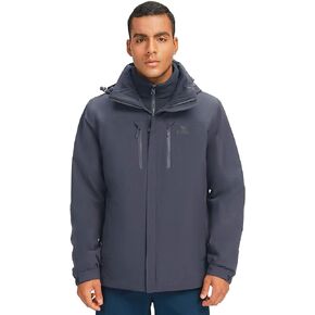 CAMEL CROWN Outdoor Jacket Men Winter Ski Jacket Windbreaker 3 in1 Hooded Rain Coat for Traveling Climbing Hiking