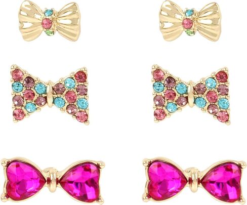 طقم أقراط نسائية من Betsey Johnson (GBG) على شكل قوس ومسمار ، أرجواني، مقاس واحد in Saudi Arabia