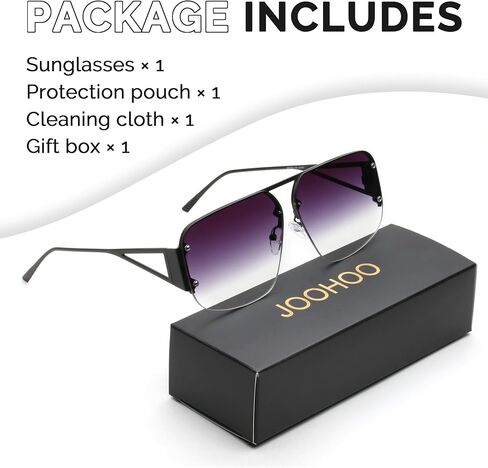 Trendy Sunglasses for Women Men UV Protection Shade Metal Rimless Frame Gafas De Sol Lentes De Sol… in Saudi Arabia