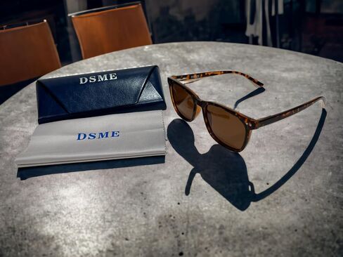 DSME Mens Fashionable Polarized Sunglasses - Leapord Frame with Brown Lenses - UV400 Protection for Driving, Outdoor Sports, and Casual Wear. in Kuwait