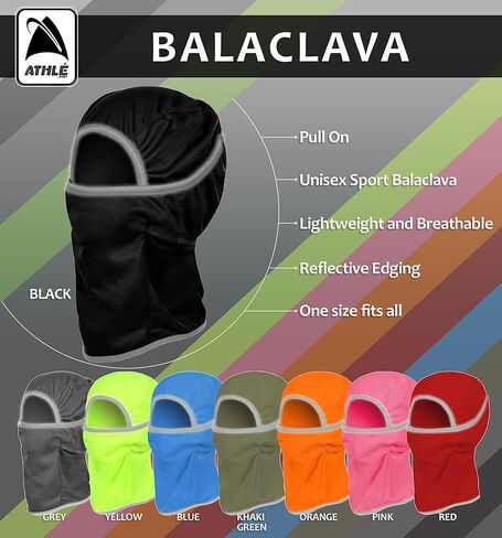 Athlé Balaclava Ski Mask - Sport and Ski Balaclava Face Mask - Reflective Edging Balaclava Women and Men - Balaclava Mask in Kuwait
