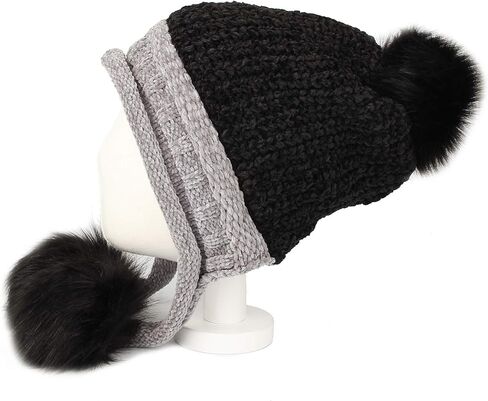 ويثموونز بطانة صوف سميكة كابل متماسكة قبعة صغيرة بوم إيرفلابس DZ70029 in Kuwait