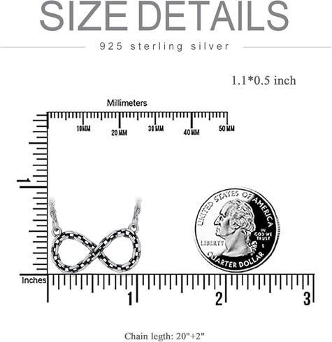 بي دي تي جيه ام تي جي عقد انفينيتي للرجال من الفضة الاسترليني بتصميم انفينيت، هدية للرجال والنساء، فضة استرليني، بدون احجار كريمة, فضة استرلينية, لا أحجار كريمة in Kuwait