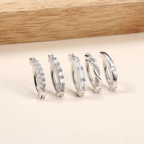 MILACOLATO 14G Belly Button Rings for Women Hypoallergenic 925 Sterling Silver Clicker Belly Button Ring Cubic Zirconia Paved Reverse Curved Navel Rings Barbell Belly Piercing Jewelry in Saudi Arabia
