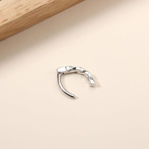 MILACOLATO 14G Belly Button Rings for Women Hypoallergenic 925 Sterling Silver Clicker Belly Button Ring Cubic Zirconia Paved Reverse Curved Navel Rings Barbell Belly Piercing Jewelry in Saudi Arabia