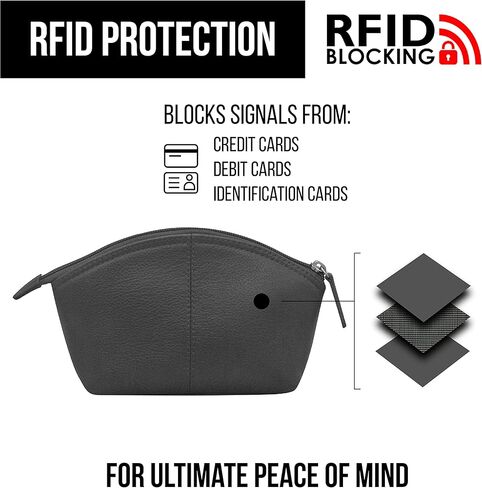 ili New York - Leather Cosmetic Makeup Case - Genuine Leather Cosmetic Clutch for Makeup Essentials w/Zipper Enclosures for Secure Protection in Kuwait