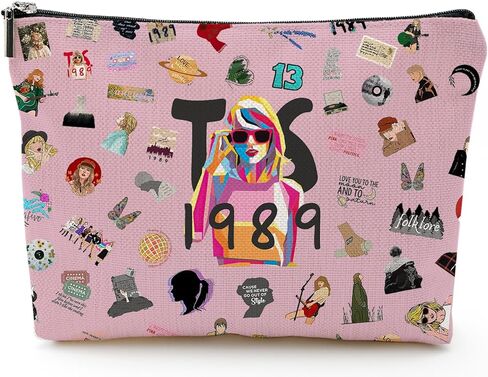 NONETH The Singer 1989 حقيبة مكياج Singer Merch لمحبي تايلور والنساء والفتيات هدايا عيد ميلاد لـ TS Swiftes in Kuwait