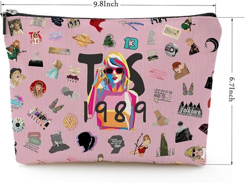 NONETH The Singer 1989 حقيبة مكياج Singer Merch لمحبي تايلور والنساء والفتيات هدايا عيد ميلاد لـ TS Swiftes in Kuwait