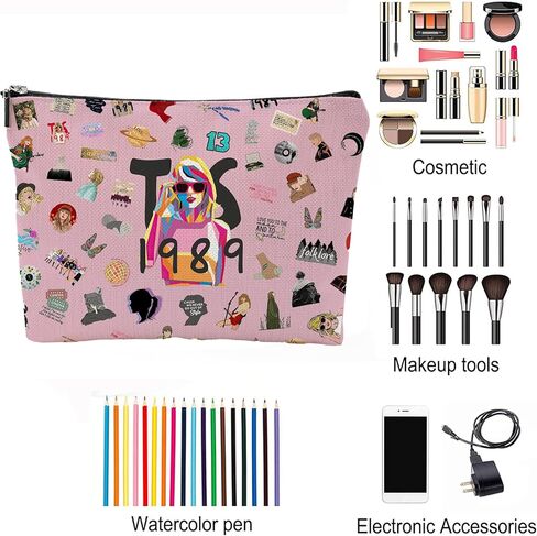 NONETH The Singer 1989 حقيبة مكياج Singer Merch لمحبي تايلور والنساء والفتيات هدايا عيد ميلاد لـ TS Swiftes in Kuwait