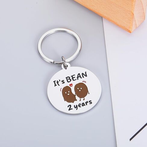 Sweet 2nd Weeding Anniversary Keychain Gifts for Her, Naughty Two Years Anniversary Gif for Husband Wife, Romantic 2 Year Dating Anniversary for Men Women, Cotton Anniversary Gifts for Him Boyfriend, in Kuwait