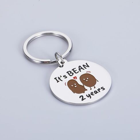 Sweet 2nd Weeding Anniversary Keychain Gifts for Her, Naughty Two Years Anniversary Gif for Husband Wife, Romantic 2 Year Dating Anniversary for Men Women, Cotton Anniversary Gifts for Him Boyfriend, in Kuwait