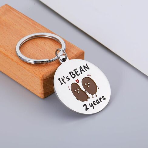 Sweet 2nd Weeding Anniversary Keychain Gifts for Her, Naughty Two Years Anniversary Gif for Husband Wife, Romantic 2 Year Dating Anniversary for Men Women, Cotton Anniversary Gifts for Him Boyfriend, in Kuwait
