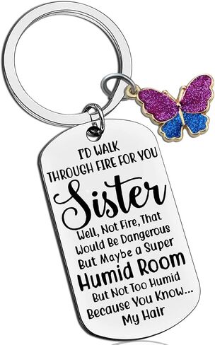 Sisters Gifts From Sister Funny Keychain Gift For Sister Birthday Gifts From Sister Christmas Valentines Gift For Sister Soul Sister Gifts For Women Sister In Law Gifts Best Sister Ever Gift Keyring in Saudi Arabia