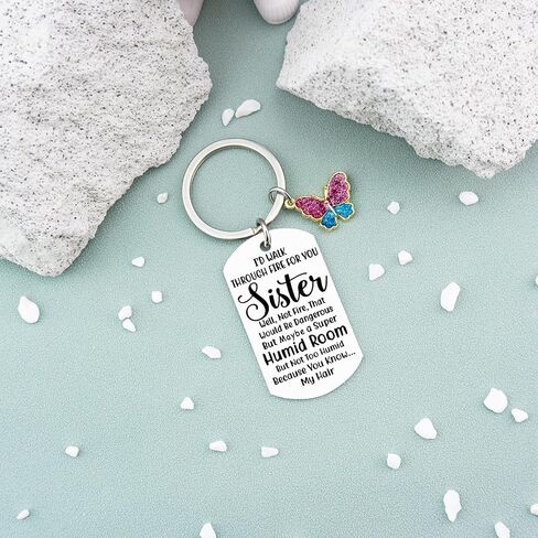 Sisters Gifts From Sister Funny Keychain Gift For Sister Birthday Gifts From Sister Christmas Valentines Gift For Sister Soul Sister Gifts For Women Sister In Law Gifts Best Sister Ever Gift Keyring in Saudi Arabia