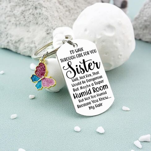 Sisters Gifts From Sister Funny Keychain Gift For Sister Birthday Gifts From Sister Christmas Valentines Gift For Sister Soul Sister Gifts For Women Sister In Law Gifts Best Sister Ever Gift Keyring in Saudi Arabia