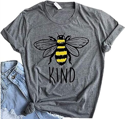 قمصان نسائية خارجية من البنوك Pogue Life تي شيرت Be Kind Teacher Bee تي شيرت مضحك ملهم برسومات تي شيرت in Kuwait
