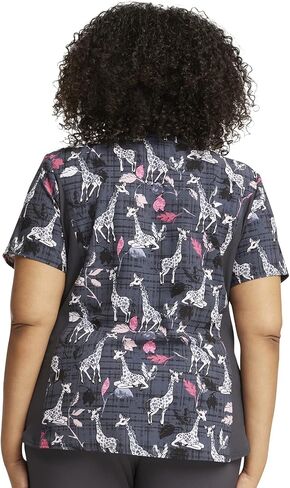Cherokee iFlex Women Scrubs Top V-Neck Knit Panel CK641 in Saudi Arabia