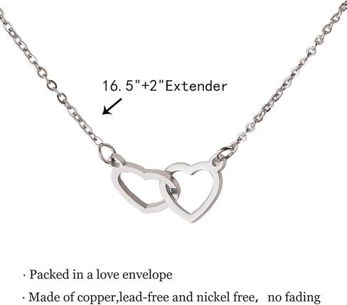 هدايا الأخت قلائد الأخت على شكل قلب الفراشة، هدايا الأخوات من الأخت، أفكار هدايا عيد ميلاد الأخت للنساء والفتيات مع حامل الهدايا in Kuwait