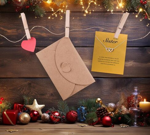 هدايا الأخت قلائد الأخت على شكل قلب الفراشة، هدايا الأخوات من الأخت، أفكار هدايا عيد ميلاد الأخت للنساء والفتيات مع حامل الهدايا in Kuwait