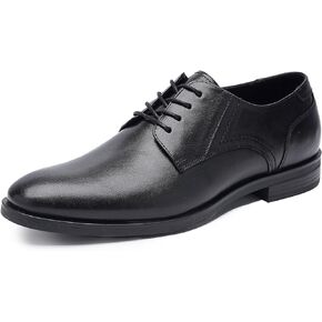 Cestfini Men's Dress Shoes Formal Business Oxfords Plain Toe Lace Up Derby Shoes with Comfortable Padded Heel Collar