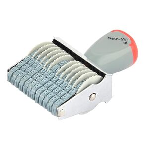 uxcell a16122700ux0449 Rubber Office 12 Band Rolling Wheel 0-9 Digit Date Printer Numbering Stamp Gray