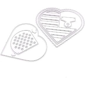 KSCRAFT American Flag Heart Tag Metal Cutting Dies Stencils for DIY Scrapbooking Decorative Embossing DIY Paper Cards
