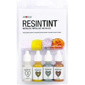 ArtResin ResinTint - Liquid Pigment - Non-Toxic - Non-Flammable - Metallics - 4 Pack