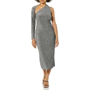 Women's Nola One Shoulder Metallic Midi Dress