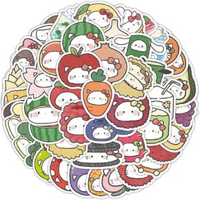 100PCS Cute Cartoon Mini Stickers Pack, Kawaii Small Decals Waterproof Vinyl Stickers for Kids Adult, Water Bottle Laptop Phone Case Luggage Lunch Box and Other Decoration,0.7-2.4Inch (100PCS-Saro)