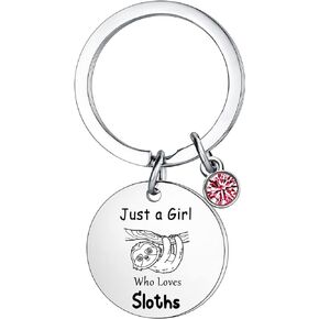 هدايا مضحكة للكسلان للفتيات سلسلة مفاتيح لمحبي الكسلان مجرد فتاة تحب هدايا الكسلان لابنتها من الأم والأخت وابنة الأخت والفتيات أفضل صديق سلسلة مفاتيح in Kuwait