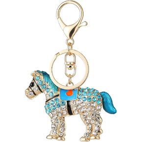 AIBEARTY Rhinestone Unicorn Key Ring Exquisite Keychain Car Bag Pendant Decoration Gift