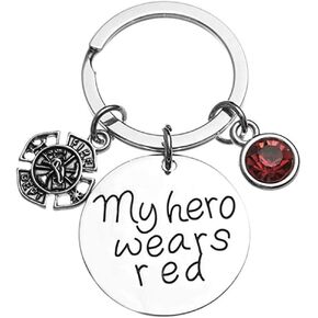 Infinity Collection Firefighter Keychain, Firefighter Jewelry Gift for Firefighter Mom or Dad