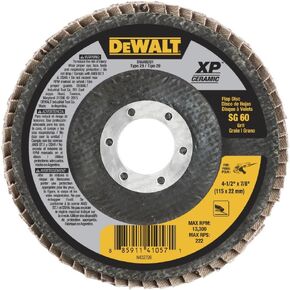DEWALT DWA8280H 40G T29 XP Ceramic Flap Disc, 4-1/2" x 5/8"