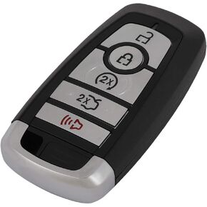 Car Key Fob Keyless Entry Remote Replacement for 18- for Ford Fusion for Ford Edge for Ford Explorer for Ford Mustang (FCC M3N-A2C93142600) 5 Buttons Black 1pad