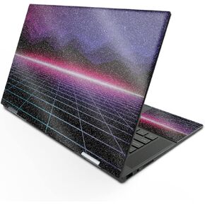 MightySkins Glossy Glitter Skin Compatible with HP Envy x360 15" (2022) - Synthwave | Protective, Durable High-Gloss Glitter Finish | Easy to Apply, Remove, and Change Styles | Made in The USA