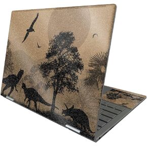 MightySkins Glossy Glitter Skin Compatible with HP Envy x360 13" (2022) - Mass Extinction | Protective Durable High-Gloss Glitter Finish | Easy to Apply Remove and Change Styles | Made in The USA