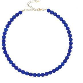 Handmade Natural Semi Precious Stone Necklace For Women Beaded Strand Choker Necklace Stone Size 8mm Length 15 Inches