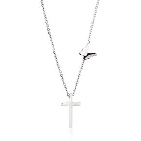 الطبقات مشبك الورق قلادة الصليب قلادة الفراشة القلائد هدايا للنساء الفتيات in Kuwait