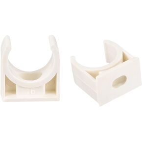 uxcell 16mm Dia PPR U-Shaped Pipe Clamps Clips Fittings Hose Holder for Water Supply White 48 Pcs