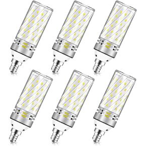 inShareplus E12 LED Bulbs, 16W Candelabra Light Bulbs, Warm White 3000K, CRI80+, 1500LM 120W Equivalent, E12 Base LED Chandelier Bulbs, Non-Dimmable LED Lamp, 6Pack