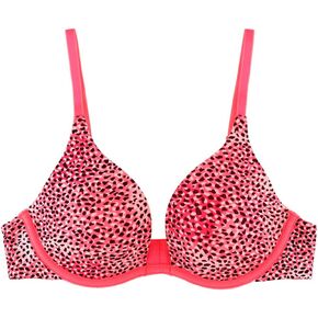 Women's Plus Size Custom-Knit Microfiber Classic Deep Plunge Push-up Bra