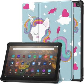 for Amazon All-New Kindle Fire HD 10 2023 Tablet Smart Cover, Ultra Slim Folio Stand Sleep/Wake Up Leather Case for Kindle Fire HD10 13th Generation (2023 Release) 10.1" (KST-Gray)